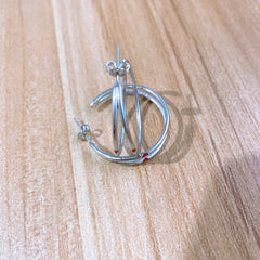 JIMIN Red Carving Earrings