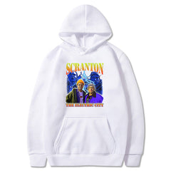 Casual Scranton Print Loose Men's Hoodie