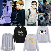 BAEKHYUN D.O. Long-sleeved Pullover Printed Sweatshirt