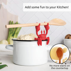 Red Crab Spoon Holder and Steam Releaser