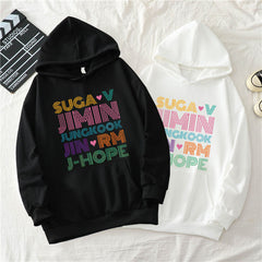Trendy Girls Suga V Jimin Kpop Cotton Casual Hoodie