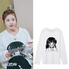 Versatile Women's Cotton Round Neck Long-sleeved T-shirt