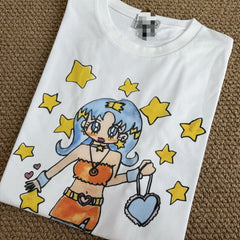 Minji Niche Cartoon Short-sleeved T-shirt