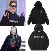 RAMI RORA Same Black Hoodie Top