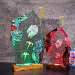 Millennium Falcon Galaxy Resin Lamp