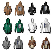 Unisex Anime 3D Print Zipper Cosplay Hoodie