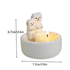 Couple Cat Candle Holder Ornament