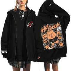 Funny SKZ Graphic Printed Zip-up Black Hoodie