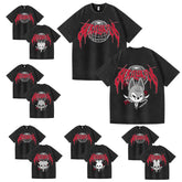 Unisex Kpop Dominate Pattern Washed T-Shirt