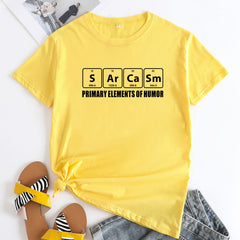 Creative Fun Letter Cotton Women's T-shirt