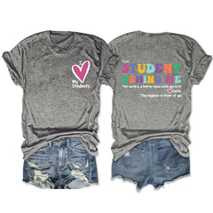 Women's DEAR STUDENT BEHIND ME Printed Tee