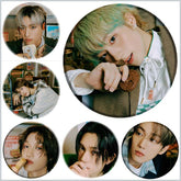 KPOP Photo Badge Mirror Keychain Pendant