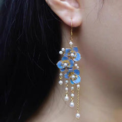 Phalaenopsis Fringed Stud Earrings