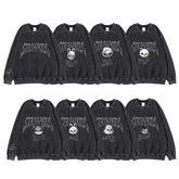 Evil SKZ Print Cotton Washed Crew Neck Top