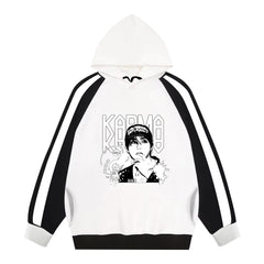 KPOP Album KARMA Character Ink Print Hoodie