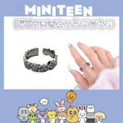 Cartoon Seventeen Open Ring