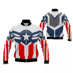 Men's Captain America Cosplay Zipper Jacket