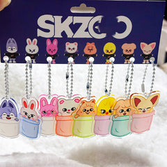 SKZ Cartoon Bead Chain Pendant Accessories Set