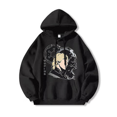 Mandalorian Cartoon Print Pullover Hoodie