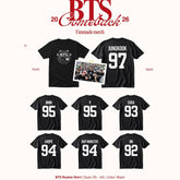 BANGTAN Logo Number Print Crew Neck T-shirt