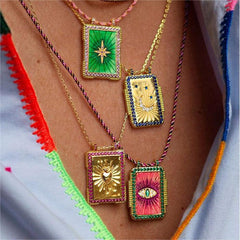 Bohemian Style Tarot Card Necklace