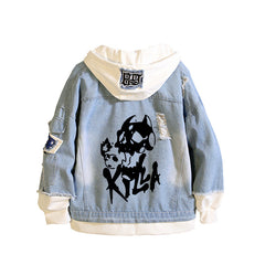 Unisex JoJo Killer Queen Hooded Denim Jacket