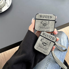 Luffy Leather Pattern Airpods Case