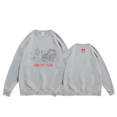 Jimin & Junk Kook Are You Sure Print Crew Neck Sweatshirt