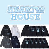 H2H Letter Zipper Pullover Hoodie Top