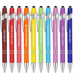 10 Funny Metal Press Ballpoint Pen Set