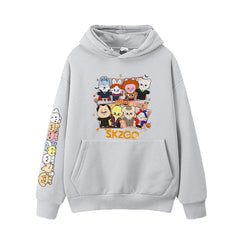 SKZ Pattern Printed Pullover Hoodie