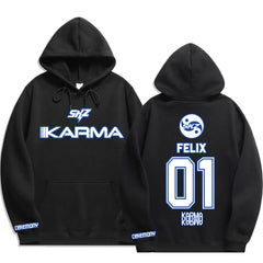 Skz Karma Han Felix Logo Hoodie Top