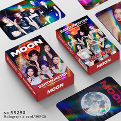 30PCS BM MOON Holographic Photocards