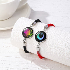 Sun and Moon Luminous Hand Rope Couple Bracelet