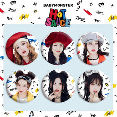 "HOT SAUCE" Badge Mirror Keychain