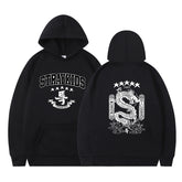 SKZ Logo Printed Pullover Hoodie Top