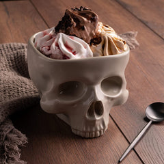 Porcelain Gothic Dining Skull Bowl