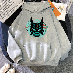Unisex Game Print Pullover Loose Hoodie