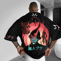 Men's Anime Print Cotton T-Shirt