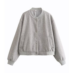 Women's Solid Color Casual Short Jacket