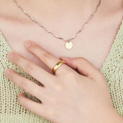 KPOP Golden Jewelry Necklace Ring