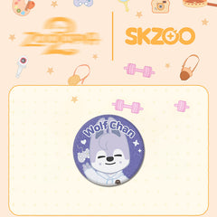 SKZ Tinplate Badge Mirror Keychain Pendant