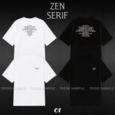 ZEN SERIF Printed T-shirt Top