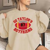 Go Taylor's Boyfriend Printed Women's Crew Neck Sweatshirt