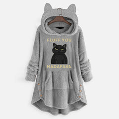 Women's Cat Ears Hooded Long-sleeved Coat