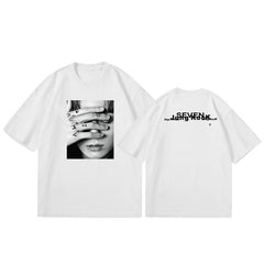 Unisex Kpop Seven Print Pullover T-shirt