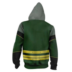 Unisex Loki Digital Print Cosplay Zipper Hoodie