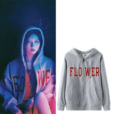 Gaeul FLOWER Letter Zipper Hoodie