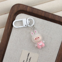 White Buckle Doll Pendant KeyChain