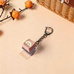 Luminous ATE Keycap Keychain Pendant